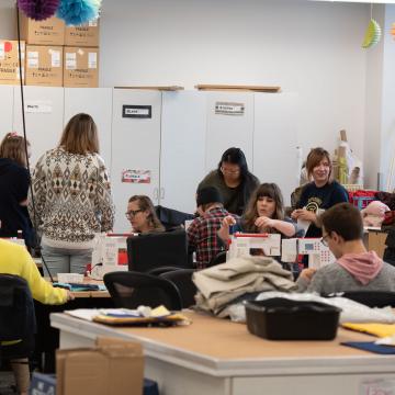 Students and community members utilizing the Pablo Center