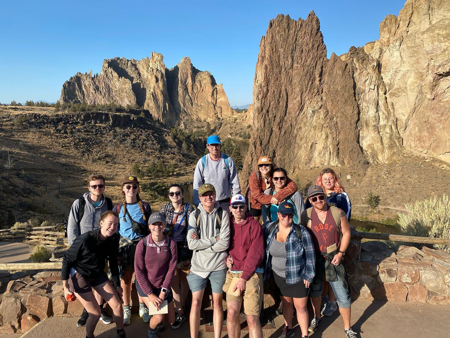 GEOG student in canyon in Oregon 2022