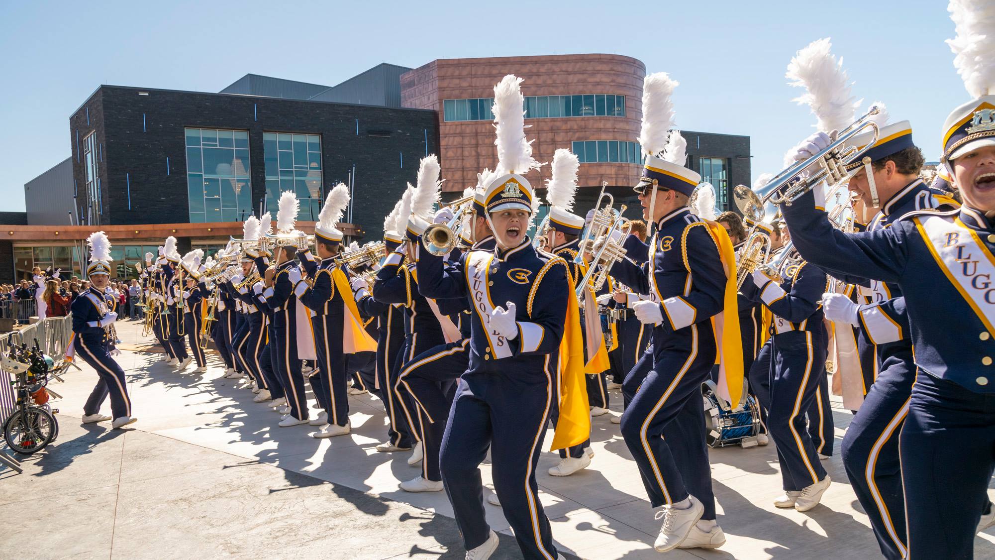 BMB performs for the Pablo Center opening in 2018