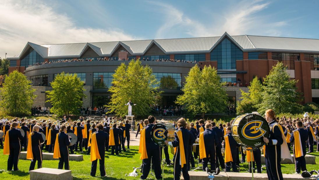 BMB on campus mall