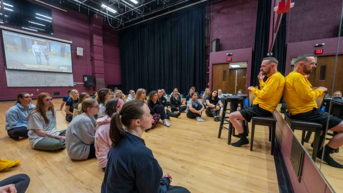 Dance Appreciation Course in the Haas Fine Arts Dance studio