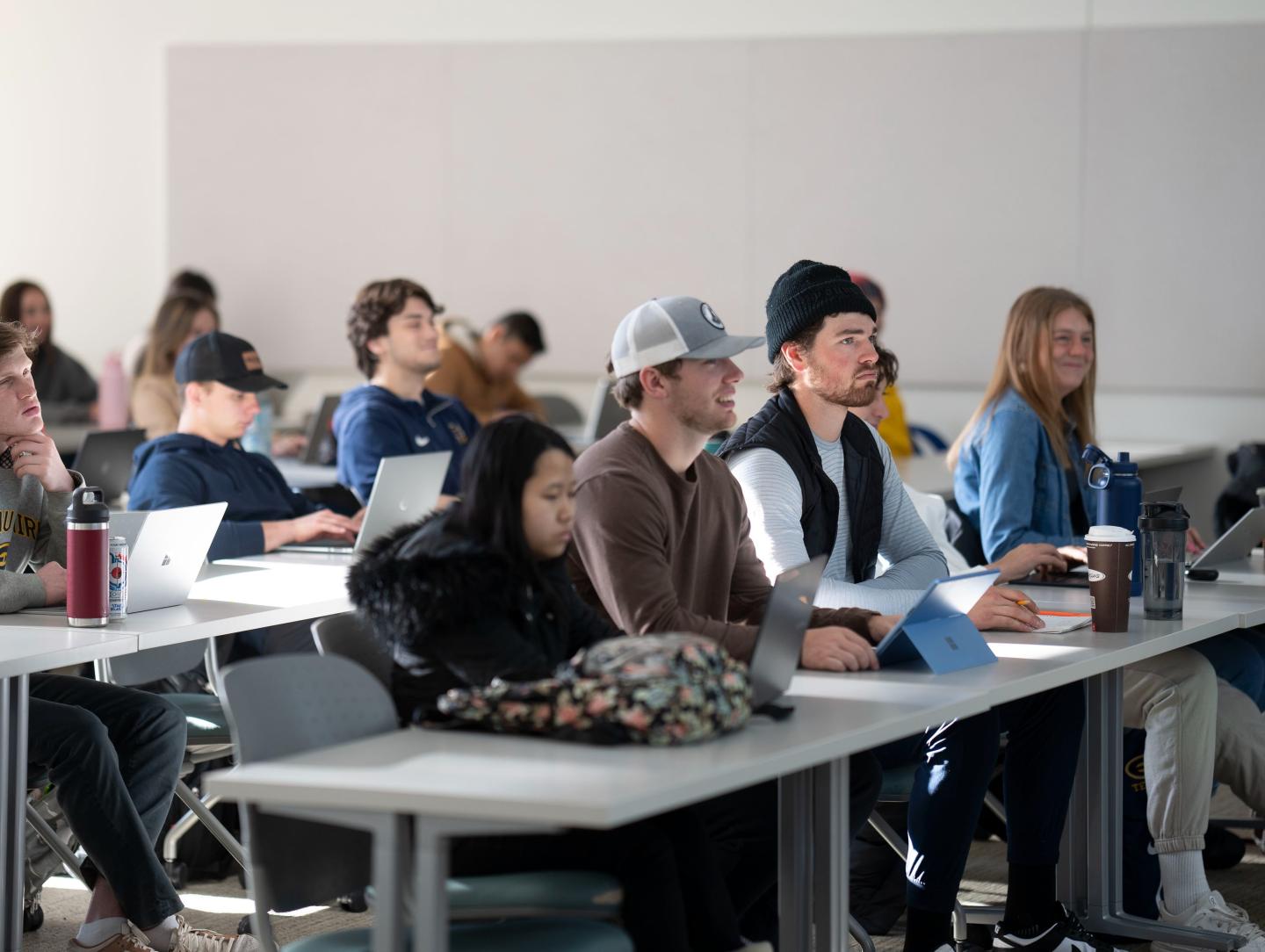 MGMT classroom, full rows of students