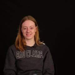 UWEC student Elizabeth Tenbarge smiling at camera