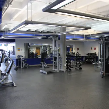 View of main room from the free space for workouts