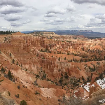 View over red canyon