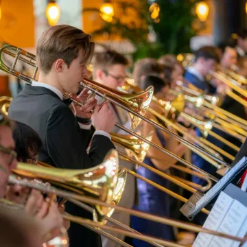 Trombone Choir performing at the Viennese Ball