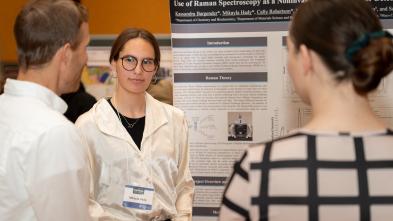 student presenting research at CERCA