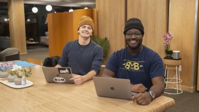 Blugolds Connor Smith (left) and Leyirabari Gininwa