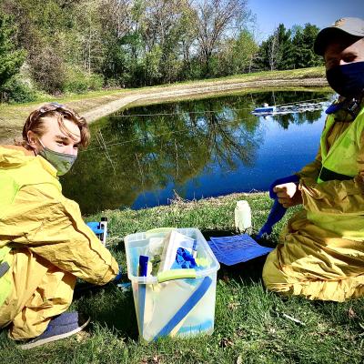 Water testing ENPH students 