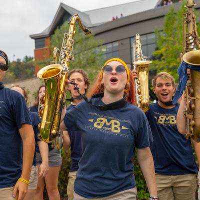 BMB members in campus mall show 