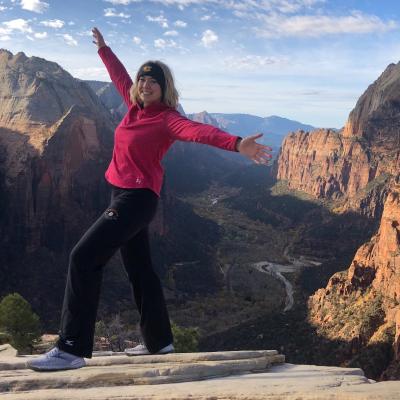 female student in Utah canyon 