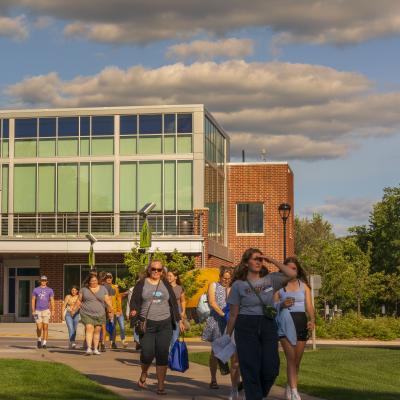 Campus tour group 