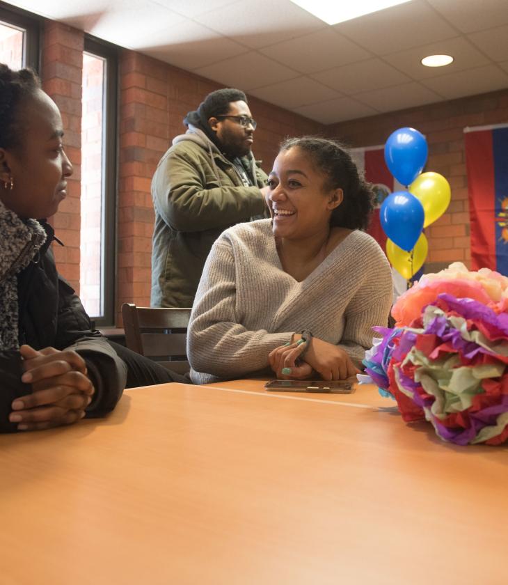 students in the Latinx Culture Center 