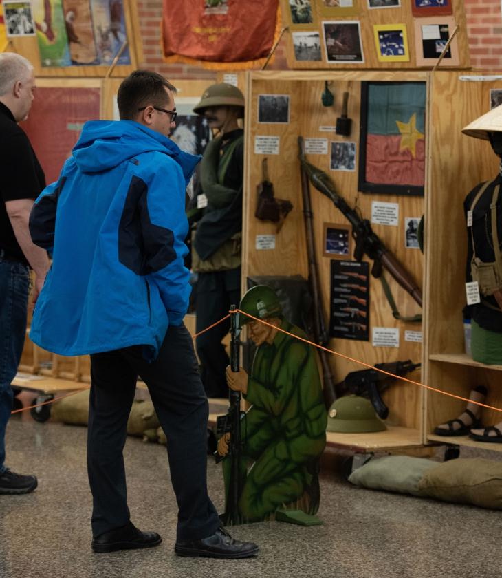 Veteran's Day exhibit about Vietnam War