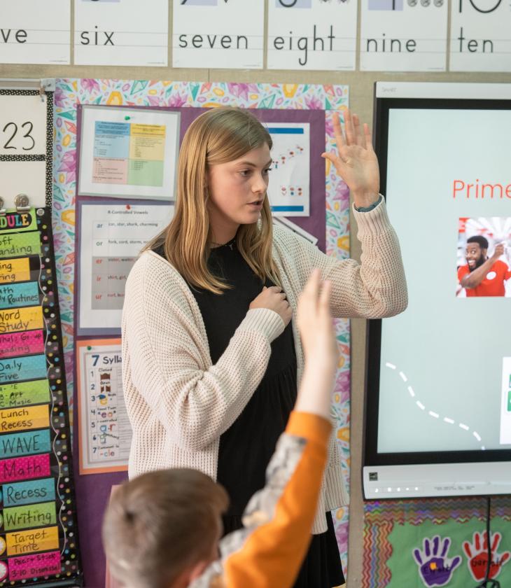 student teaching Spanish at Lakeshore Elementary 