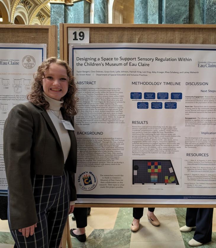 two student researchers in special educaiton at Rotunda research day 