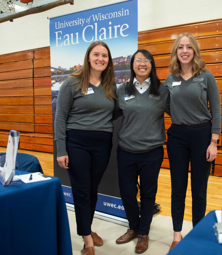 Admissions staff at a career fair 