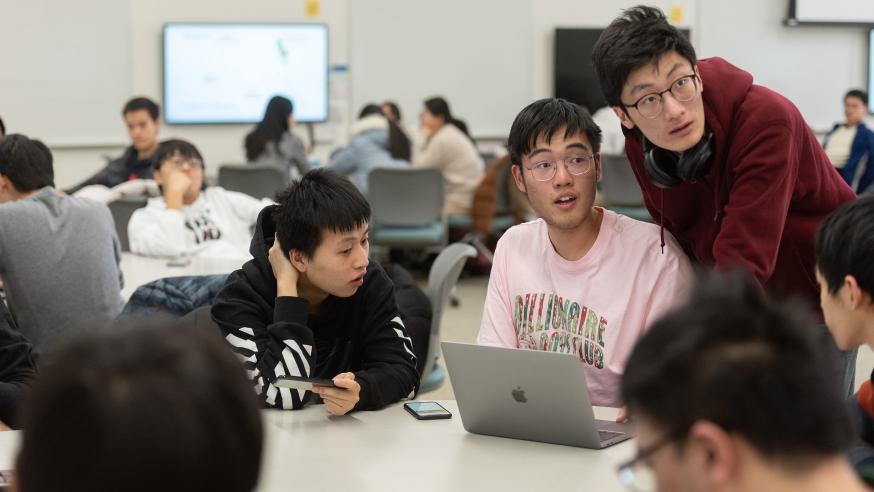 Chinese dual degree students in an orientation session
