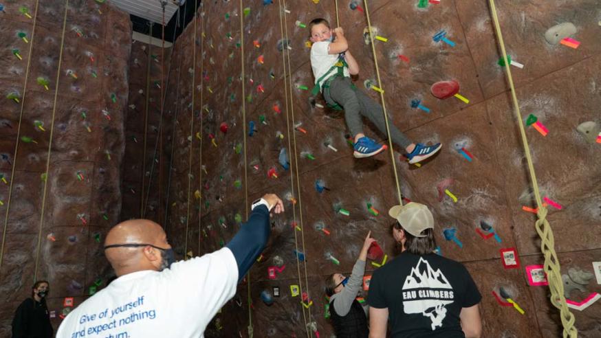rock wall climbing youth