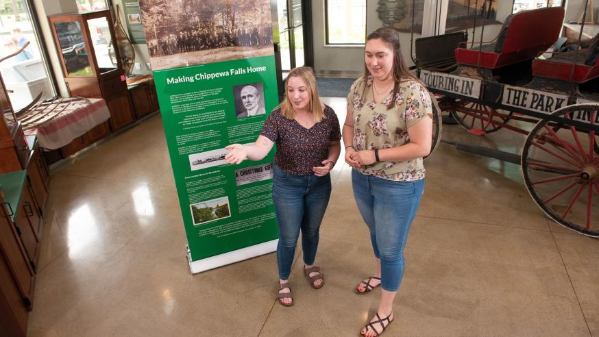 history student project at Irvine Park museum