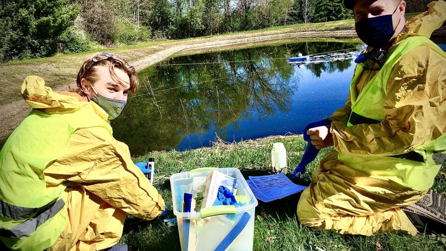 Water testing ENPH students 