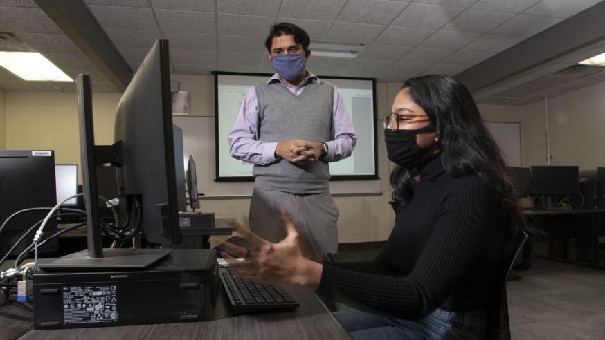 Avi Devy Mohan and Dr. Rahul Gomes (Photo by Bill Hoepner)