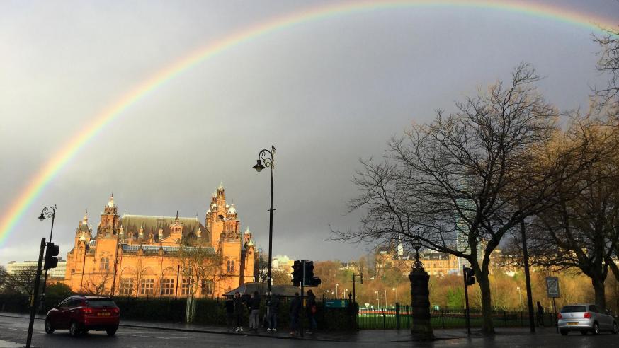 Rainbow over Glasgow, Scotland Rainbow over Glasgow, Scotland