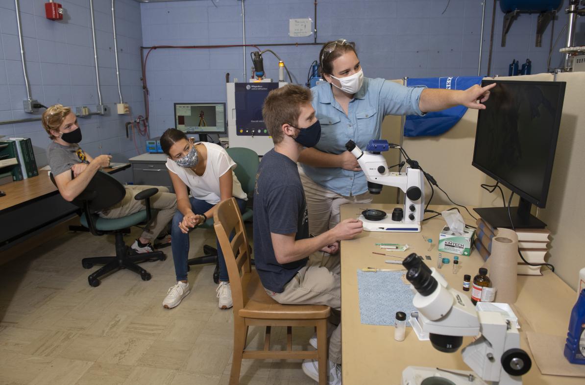 Students working on research this summer with Dr. Deidra Gerlach are using new high-end instrumentation secured through a grant from the National Science Foundation.