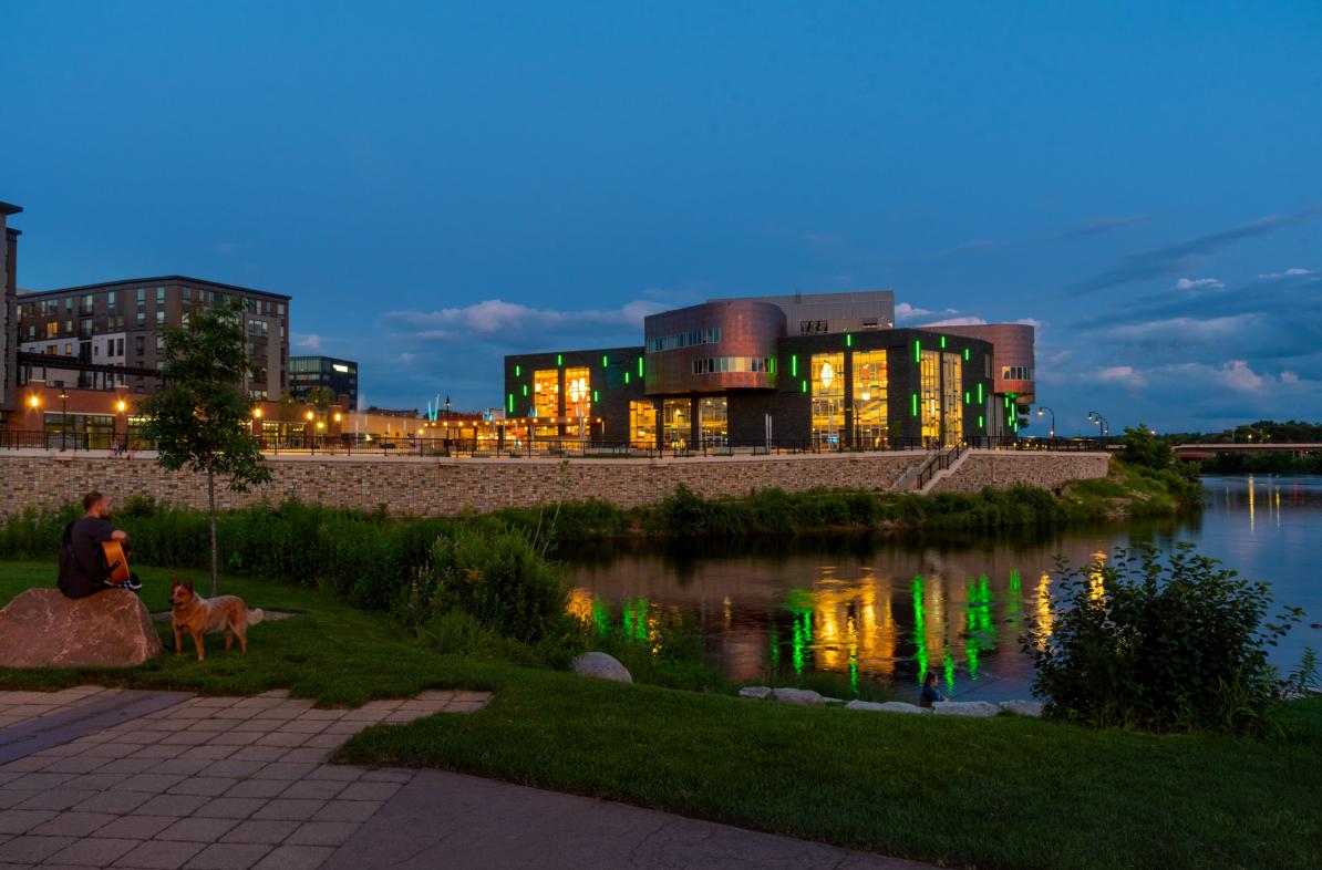 Pablo Center at night