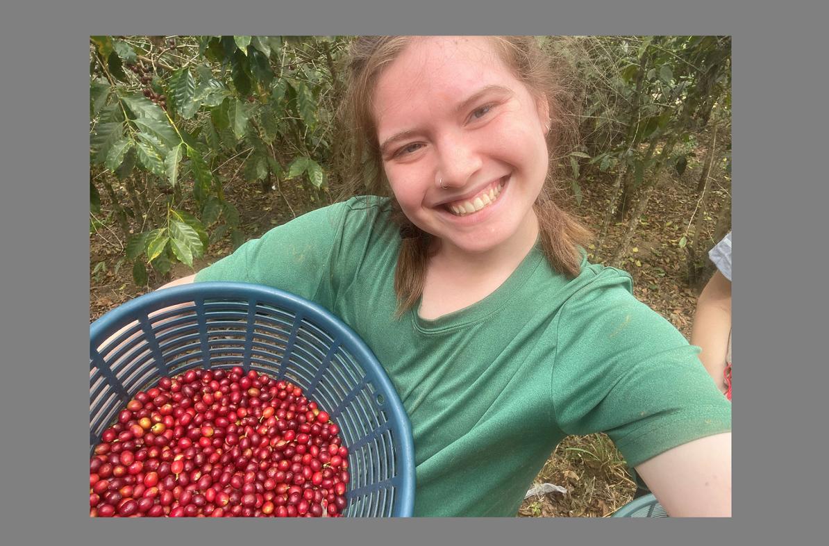 Emma Felty was among the 15 UW-Eau Claire students who spent part of the Winterim session helping Guatemalan coffee farmers with their harvest. (Submitted photo)