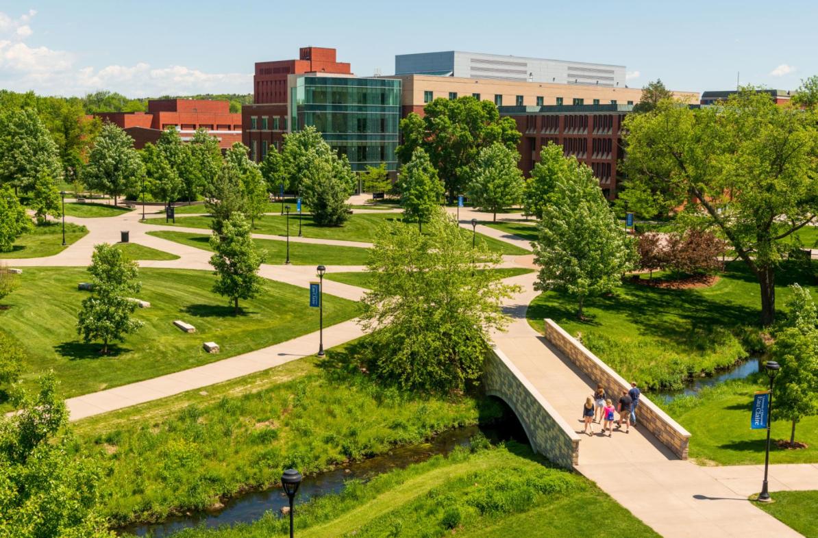 Campus mall in summer