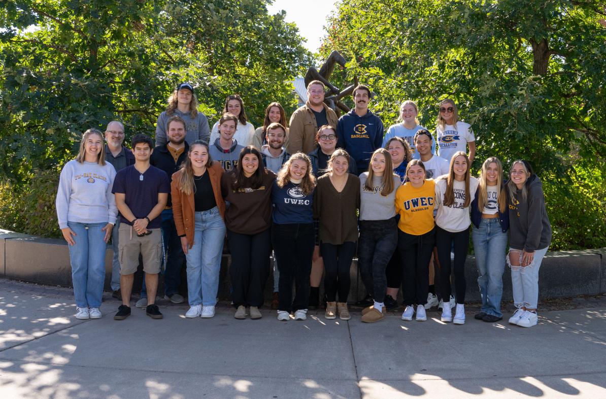 Group of CJ 251 students lined up and smiling at the camera.